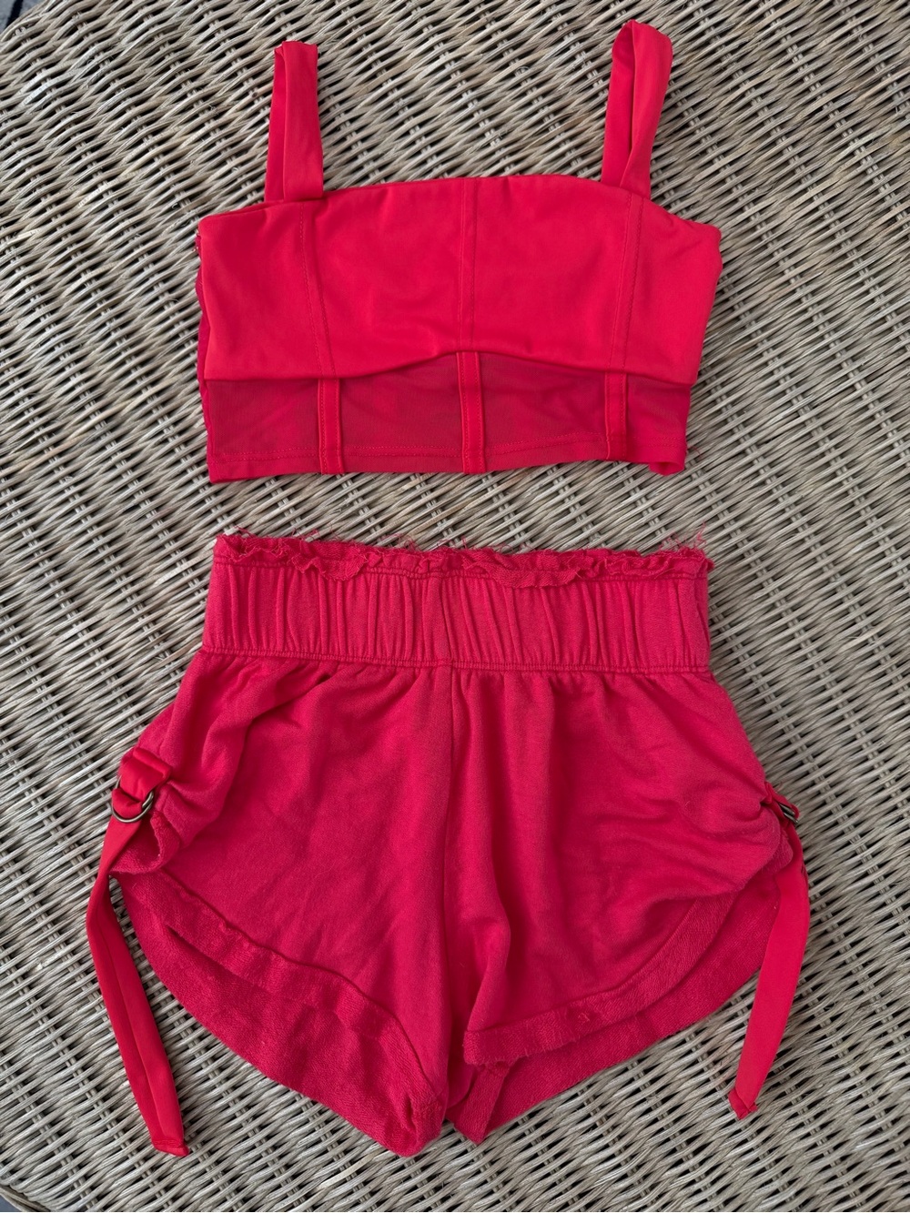 TIGER FRIDAY Red Corset Top & Shorts Set CL